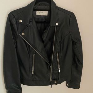 Jacklyn smith faux leather jacket small